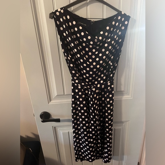 Navy and White Polka Dot Dress - Picture 1 of 4
